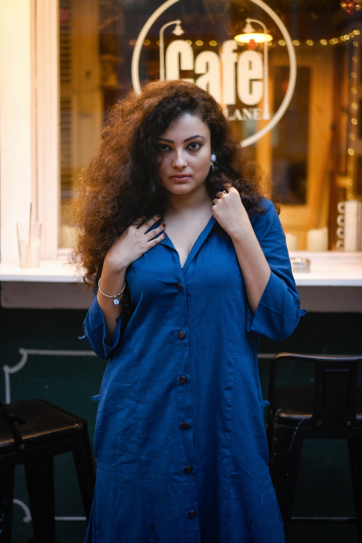 Denim Blue Shirt Dress