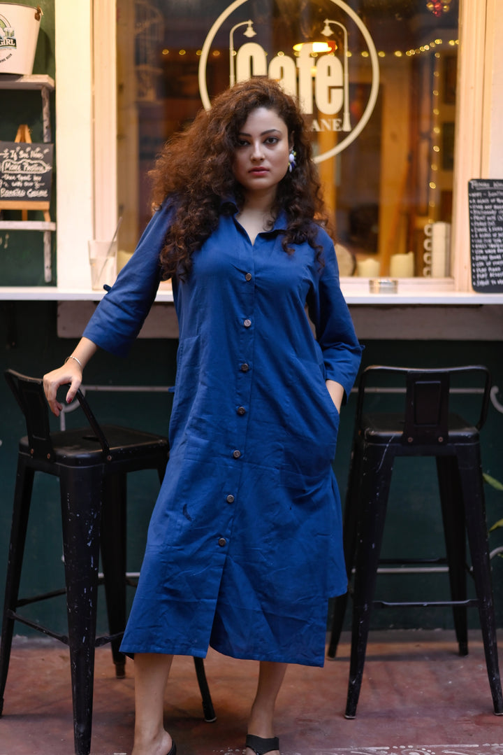 Denim Blue Shirt Dress