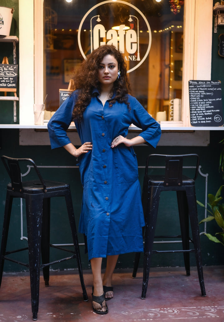 Denim Blue Shirt Dress