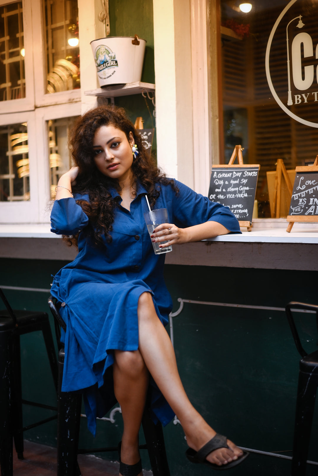 Denim Blue Shirt Dress