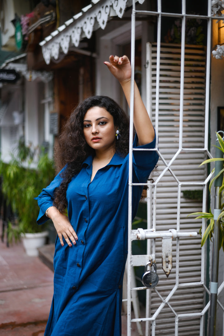 Denim Blue Shirt Dress