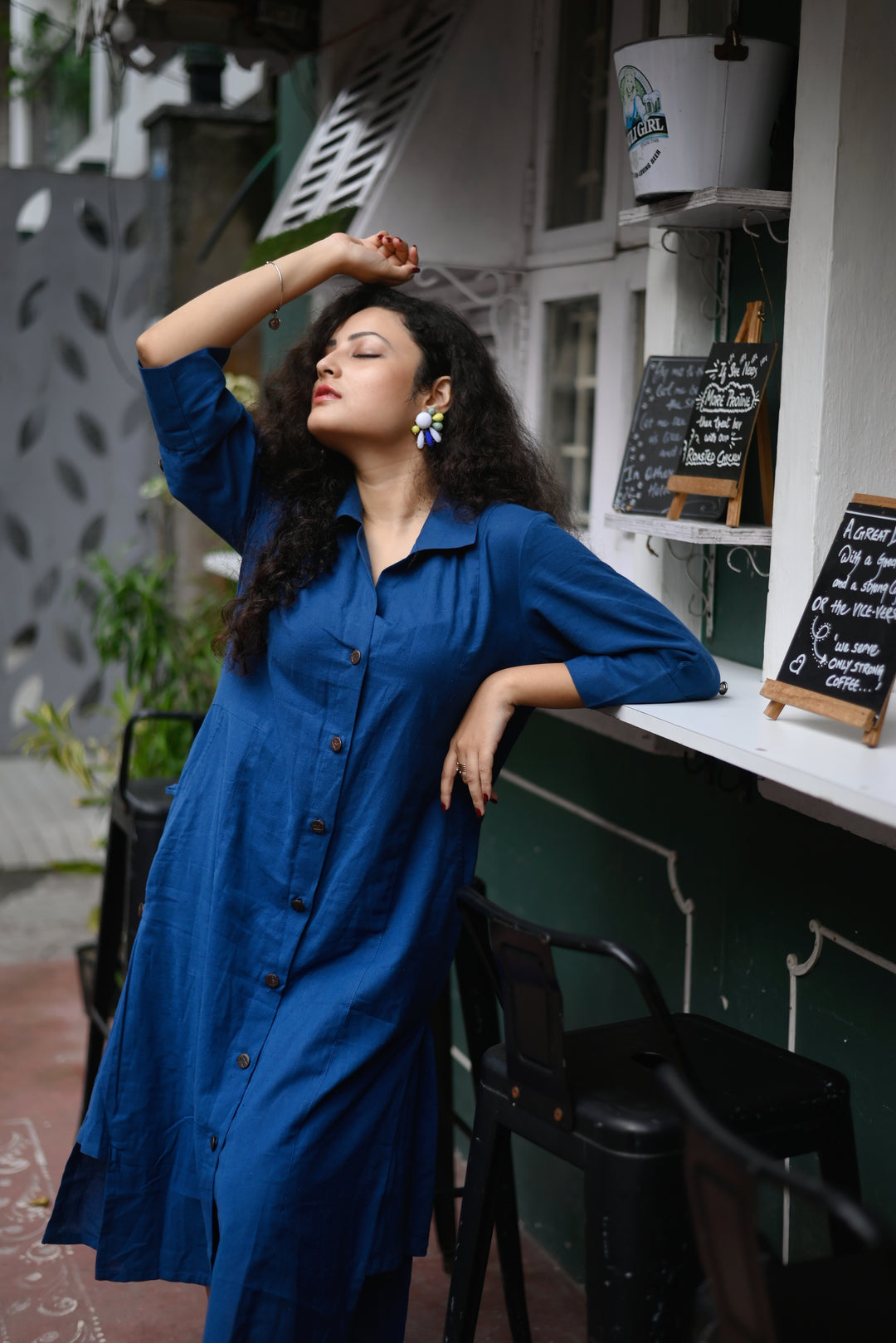 Denim Blue Shirt Dress