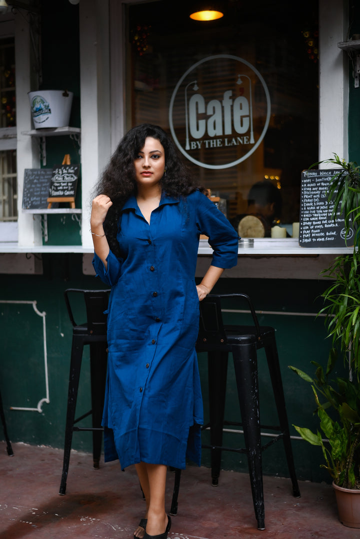 Denim Blue Shirt Dress