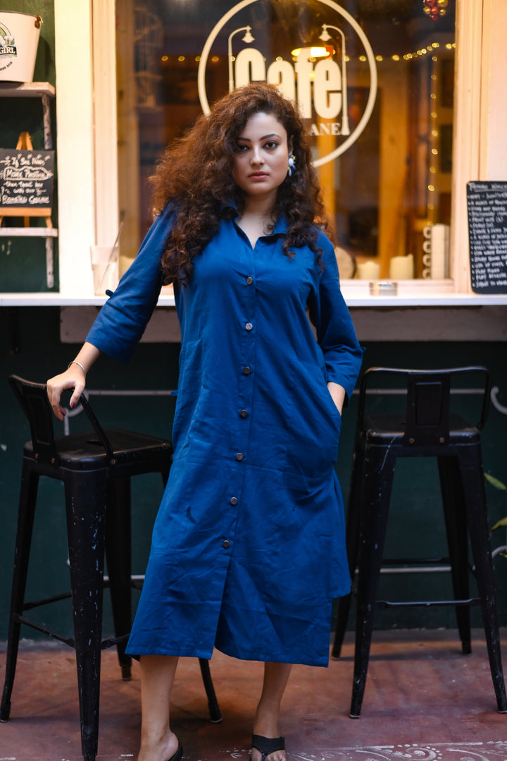 Denim Blue Shirt Dress